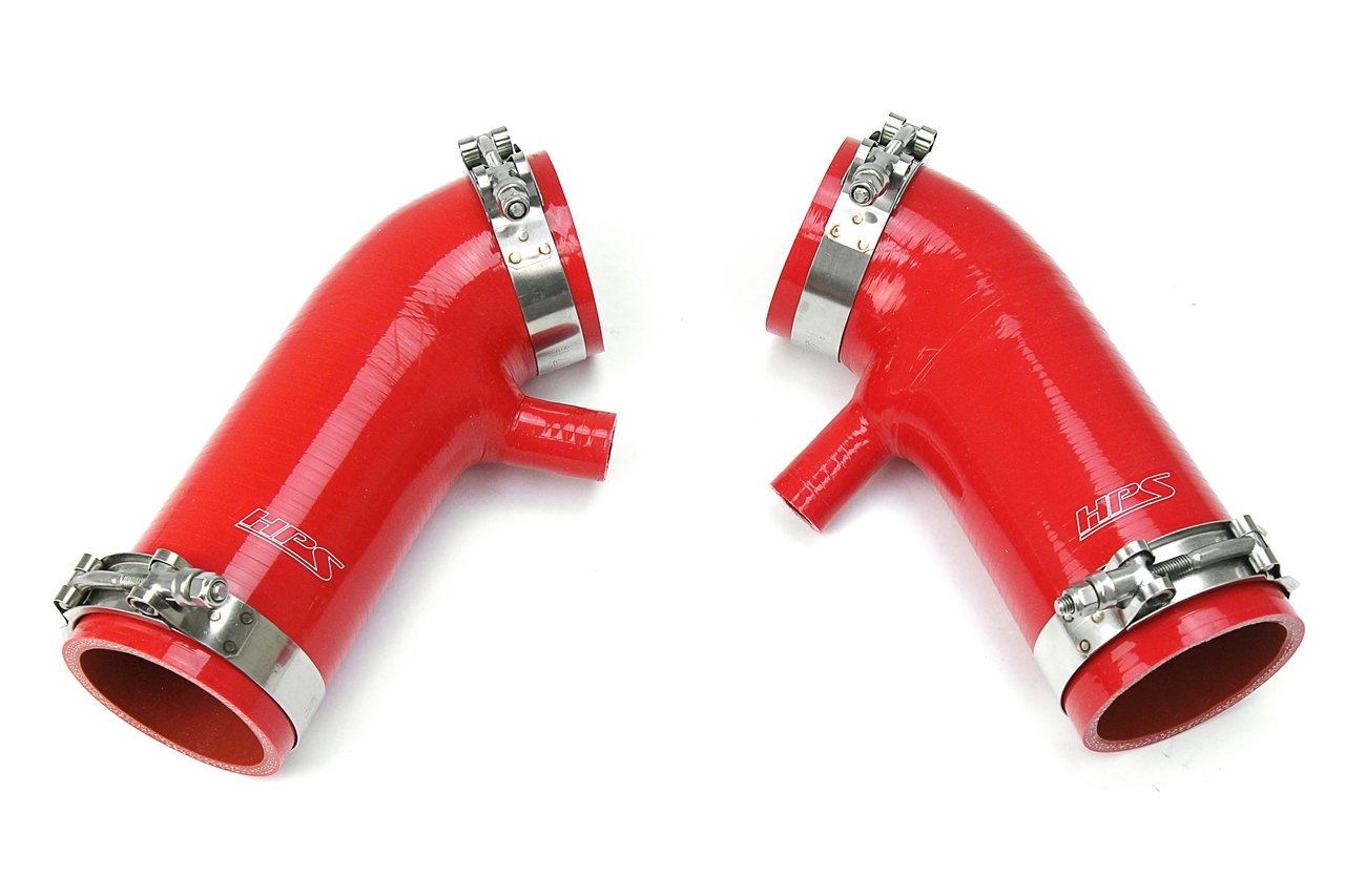 HPS Red Reinforced Silicone Post MAF Air Intake Hose Kit Nissan 07-08 350Z 3.5L VQ35HR