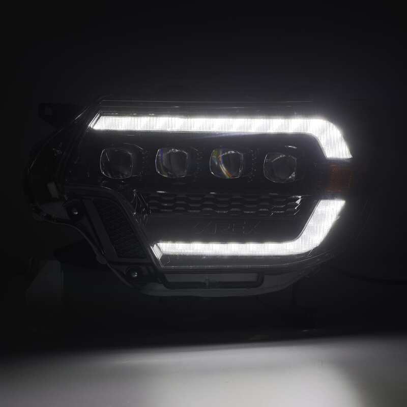 AlphaRex 12-15 Toyota Tacoma NOVA LED Proj Headlights Plank Style Black w/Activ Light/Seq Signal/DRL 880753