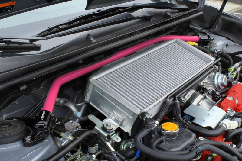 Perrin [08-21 WRX/STI] Front Strut Brace - Hyper Pink | PSP-SUS-056HP
