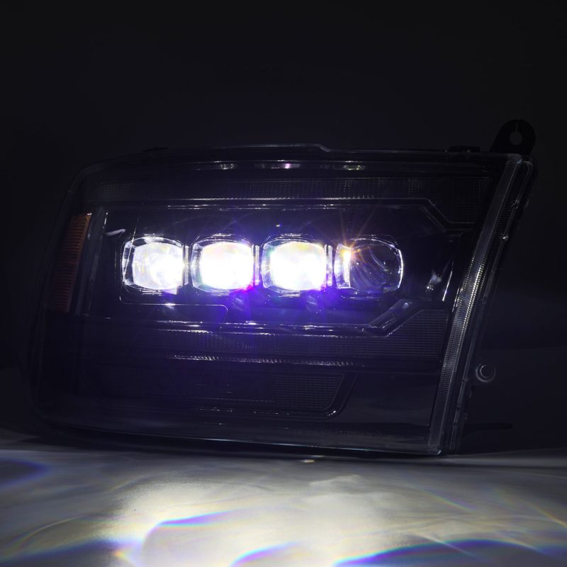 AlphaRex 09-18 Ram 2500 NOVA LED Proj Headlights Plank Style Alpha Blk w/Activ Light/Seq Signal/DRL 880557