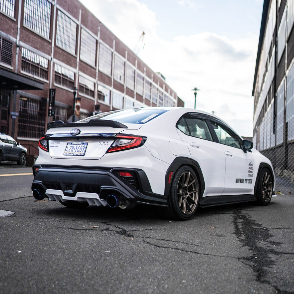 JDMuscle [22-25 WRX] Rear Diffuser V1 | Paint Matched / Gloss Black / Cherry Red