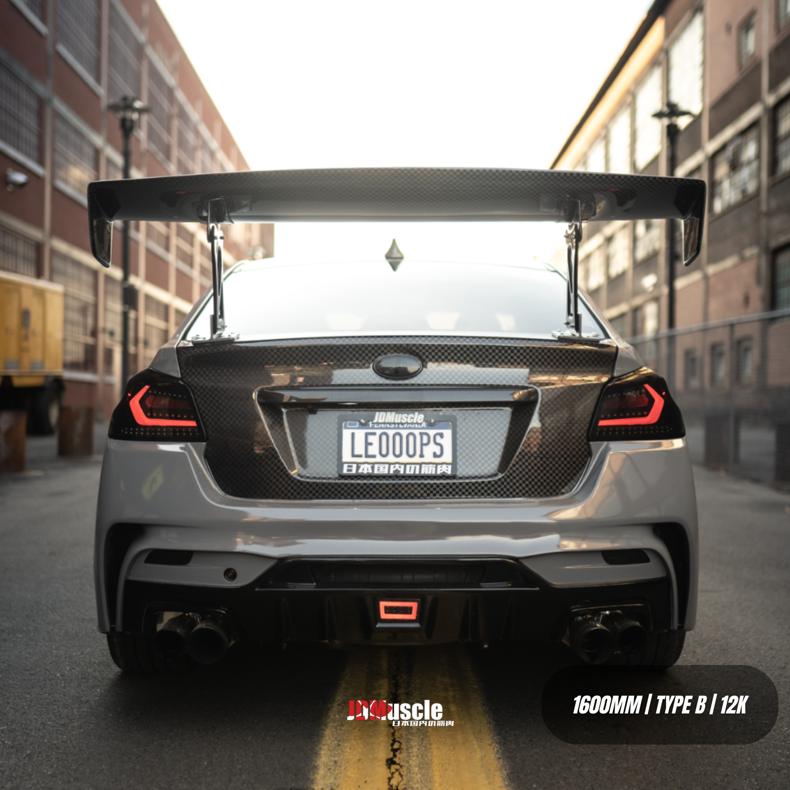 JDMuscle [15-21 WRX/STI] VS Style Full Carbon Fiber Euro GT Wing