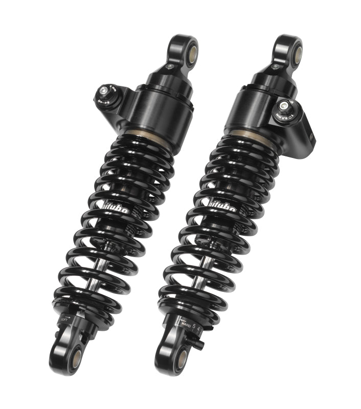 Bitubo Suspension Bitubo WME2 Twinshocks Adjustable: Hydraulic Spring Preload, Rebound, Length 306mm, Dark Edition HD040WME22V3
