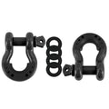 Borne Off-Road 3/4 Steel D-Ring Shackle Set 2 Pieces - Gun Metal BNDR-GM