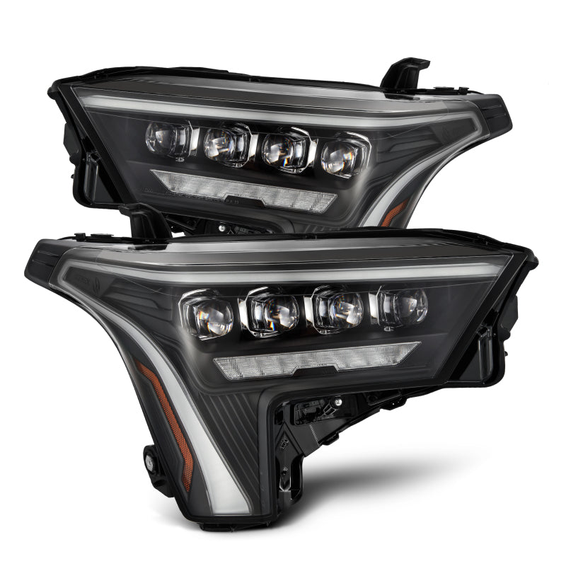 AlphaRex 22-23 Toyota Tundra NOVA-Series Headlights Black w/Amber DRL - Req 810029 OR 810030 880872