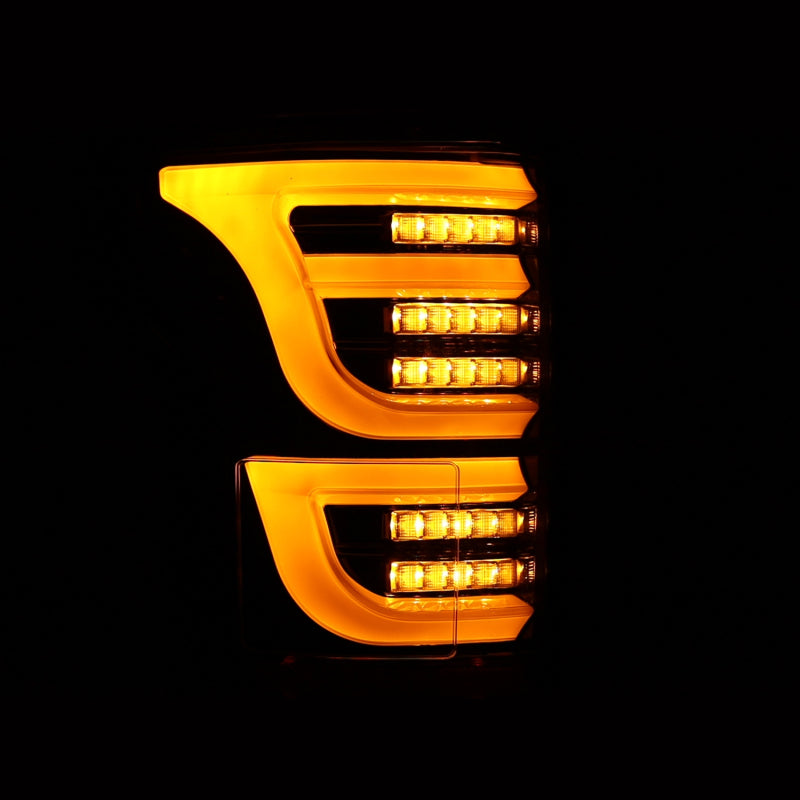AlphaRex 15-20 Ford F150 Luxx-Series LED Tail Lights Alpha-Black 652030
