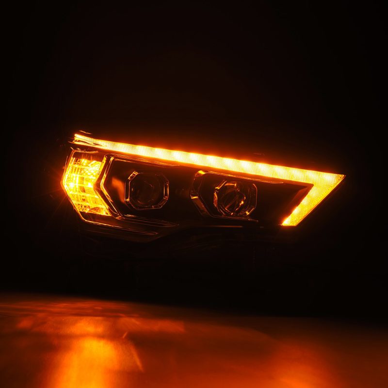 AlphaRex 14-22 Toyota 4Runner PRO-Series Projector Headlights Black w/Seq. Sig. + DRL 880814