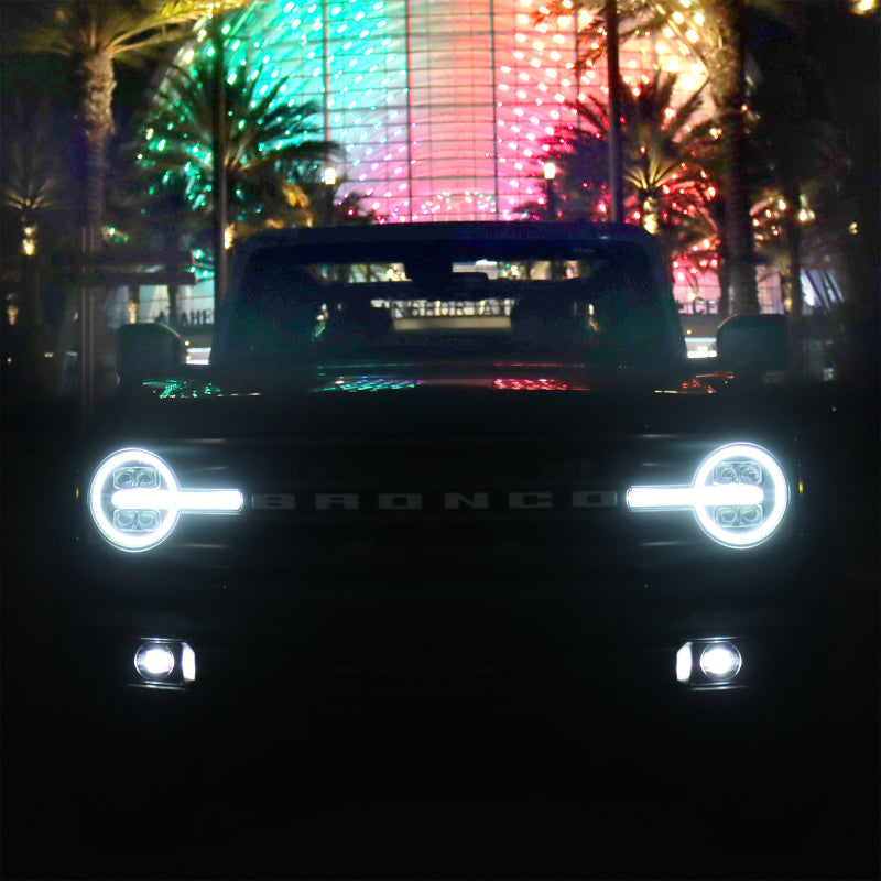 AlphaRex 21-23 Ford Bronco NOVA LED Projector Headlights Black 880260