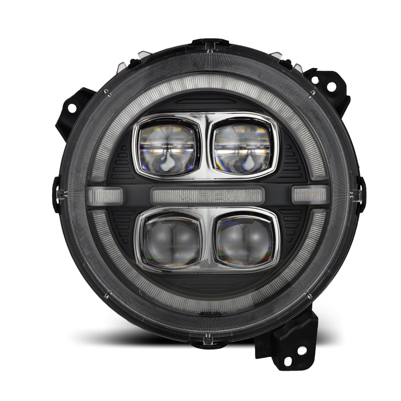 AlphaRex 18-23 Jeep Wrangler JL/Gladiator JT LED Proj Headlights Black w/ Activ Light/Seq Signal/DRL 880868