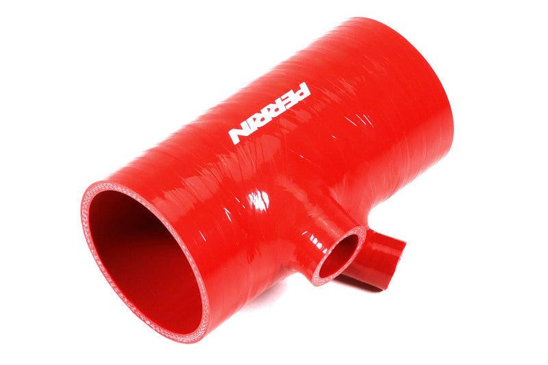 Perrin [22-24 WRX] Red 3in Turbo Inlet Hose w/ Nozzle | Short