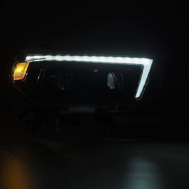 AlphaRex 10-13 Toyota 4Runner LUXX LED Proj Headlights Plank Style Alpha Black w/Seq Signal/DRL 880756