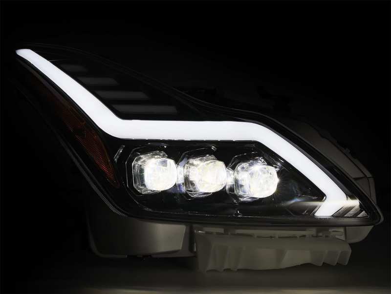 AlphaRex 08-13 Infiniti G37 NOVA LED Proj Headlights Chrome w/ Activ Light/Seq Signal/DRL 881984