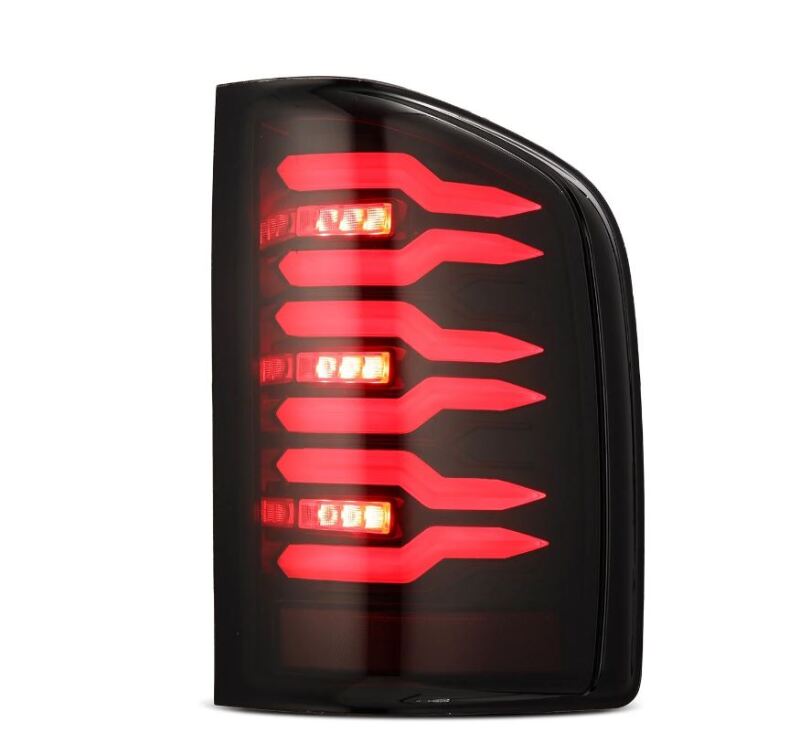 AlphaRex 07-14 Chevrolet Silverado 1500/2500HD/3500HD Luxx-Series LED Tail Lights Black/Red 620000