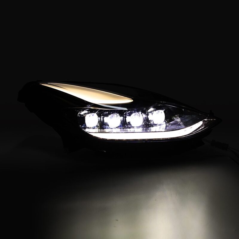 AlphaRex 17-22 Tesla Model 3/20-23 Model Y NOVA LED Proj Headlights Alpha-Blk w/Actv Lgt & Seq.Sig 880859