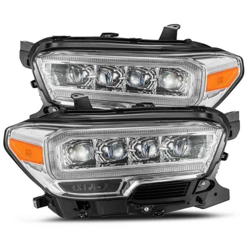 AlphaRex 16-20 Toyota Tacoma NOVA LED Projector Headlights Plank Style Chrome w/Activation Light 880706