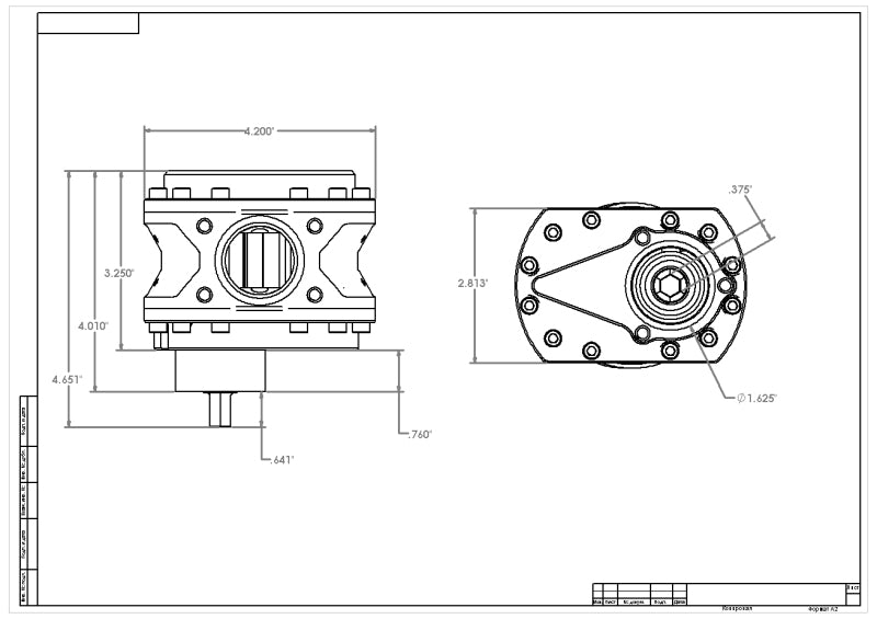 Aeromotive Fuel Pump, Spur Gear, 3/8" Hex, .900 Gear 19.5gpm