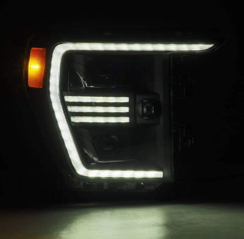 AlphaRex 21-22 Ford F150 PRO-Series Projector headlights Black w/Activ Light/Seq Signal 880293