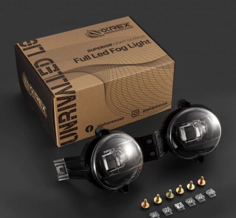 AlphaRex 02-08 Dodge Ram 1500/03-09 Ram 2500/3500 DoubleTap Dual Color LED Proj Fog Lights - Wt/Ambr 210005