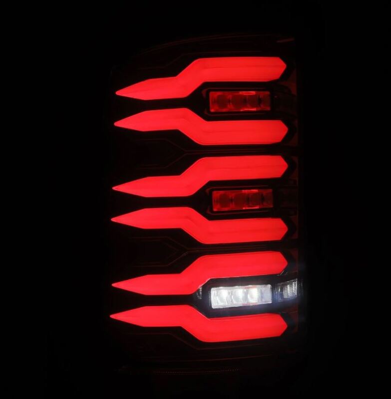 AlphaRex 07-13 GMC Sierra 1500/07-14 2500/3500HD (No Clsc/Dually) Luxx-Series LED Tail Lghts Blk Red 630080