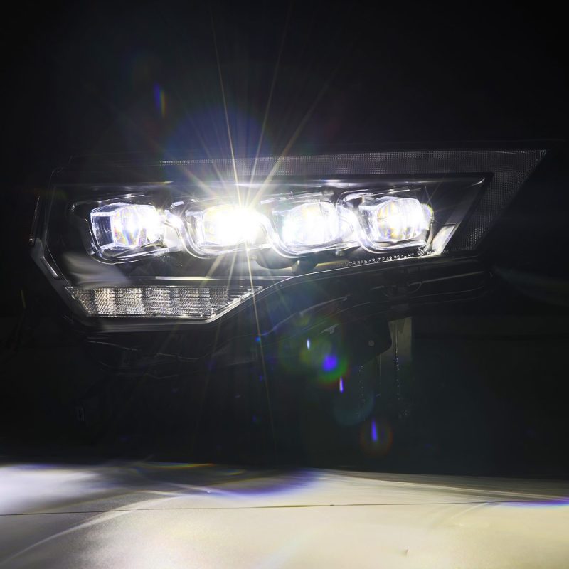 AlphaRex 14-22 Toyota 4Runner (2021 Req. Conv) NOVA LED Proj HL Blk w/Actv Light & Seq. Sig + SB DRL 880808