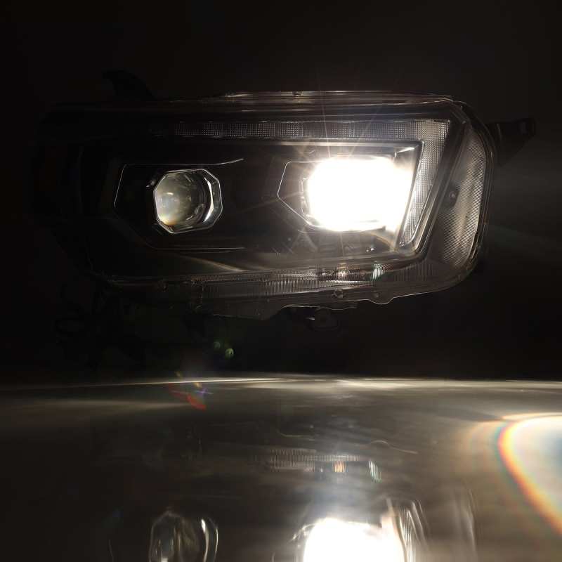 AlphaRex 10-13 Toyota 4Runner PRO-Series Projector Headlights Plank Style Black w/Seq Signal/DRL 880755