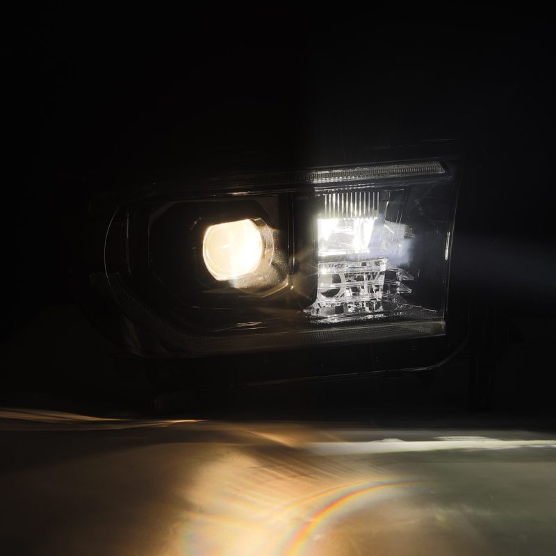 AlphaRex 07-13 Toyota Tundra / 08-17 Sequoia LUXX LED Proj HL Alpha-Blk w/Actv Light Seq. Sig + DRL 880825