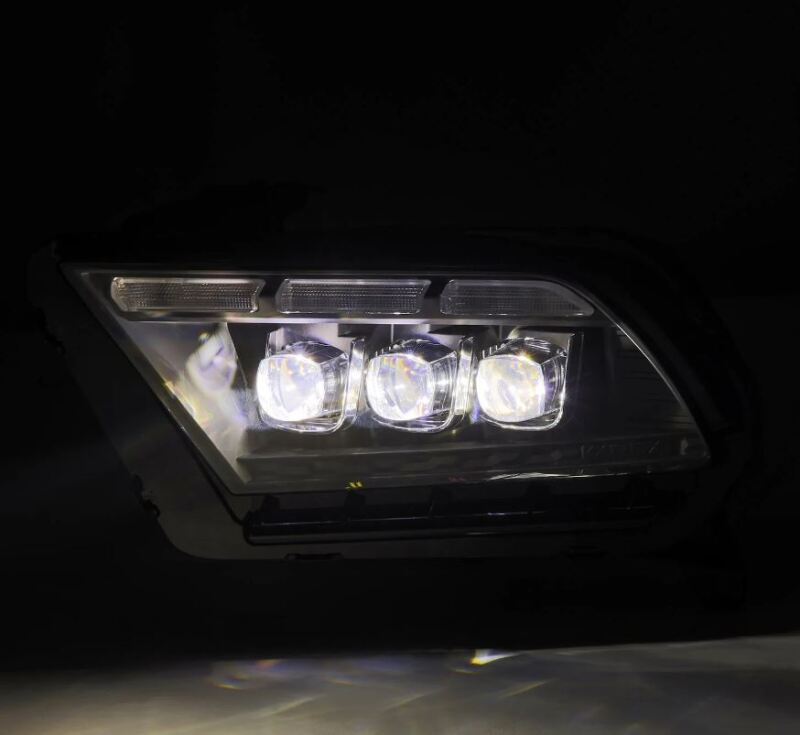 AlphaRex 10-12 Ford Mustang NOVA-Series LED Proj. Headlights Alpha-Blk w/Activ Lght & Seq.Sig SB DBL 880490