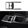 Cybertruck Center Console Cup Holder ABS Carbon Fiber Style Protective Overlay