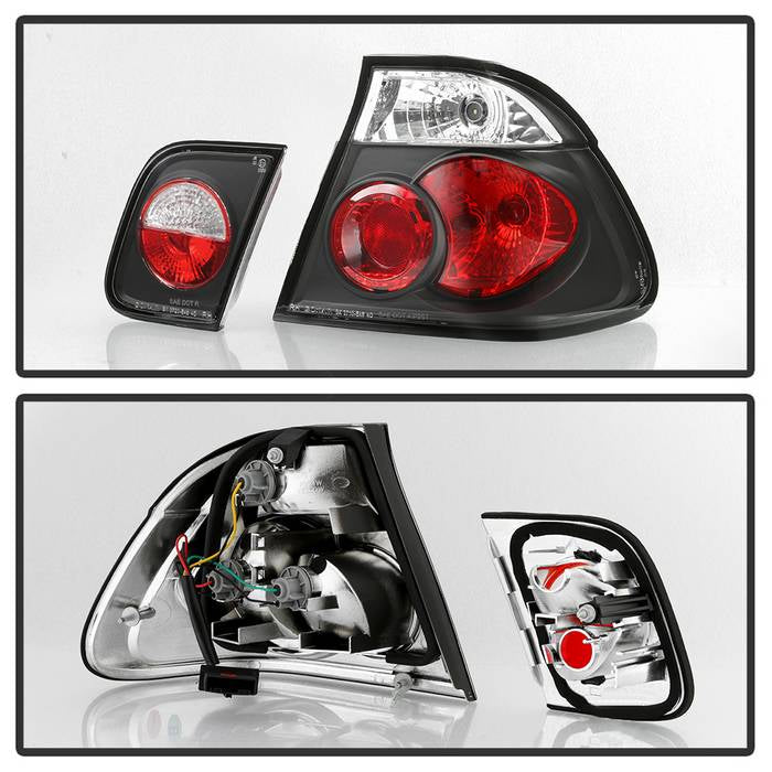 Spyder BMW E46 3-Series 99-01 4Dr Euro Style Tail Lights- Black ALT-YD-BE4699-4D-BK 5000712