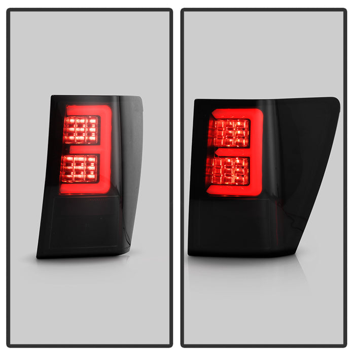 Spyder 07-10 Jeep Grand Cherokee Light Bar LED Tail Lights - Black Smoke ALT-YD-JGC07V2-LB-BSM 5086662