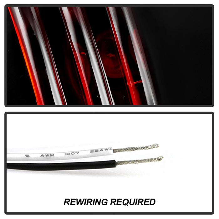 Spyder Nissan 350Z 03-05 LED Tail Lights Black ALT-YD-N350Z02-LED-BK 5006714