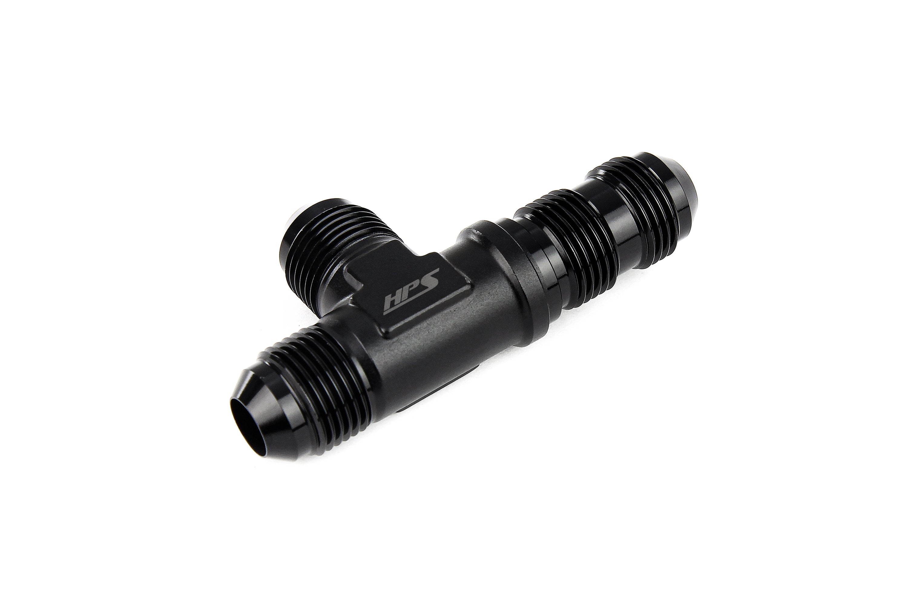 HPS Performance 3-12 AN Male to Male Bulkhead Adapter, Aluminum, Black