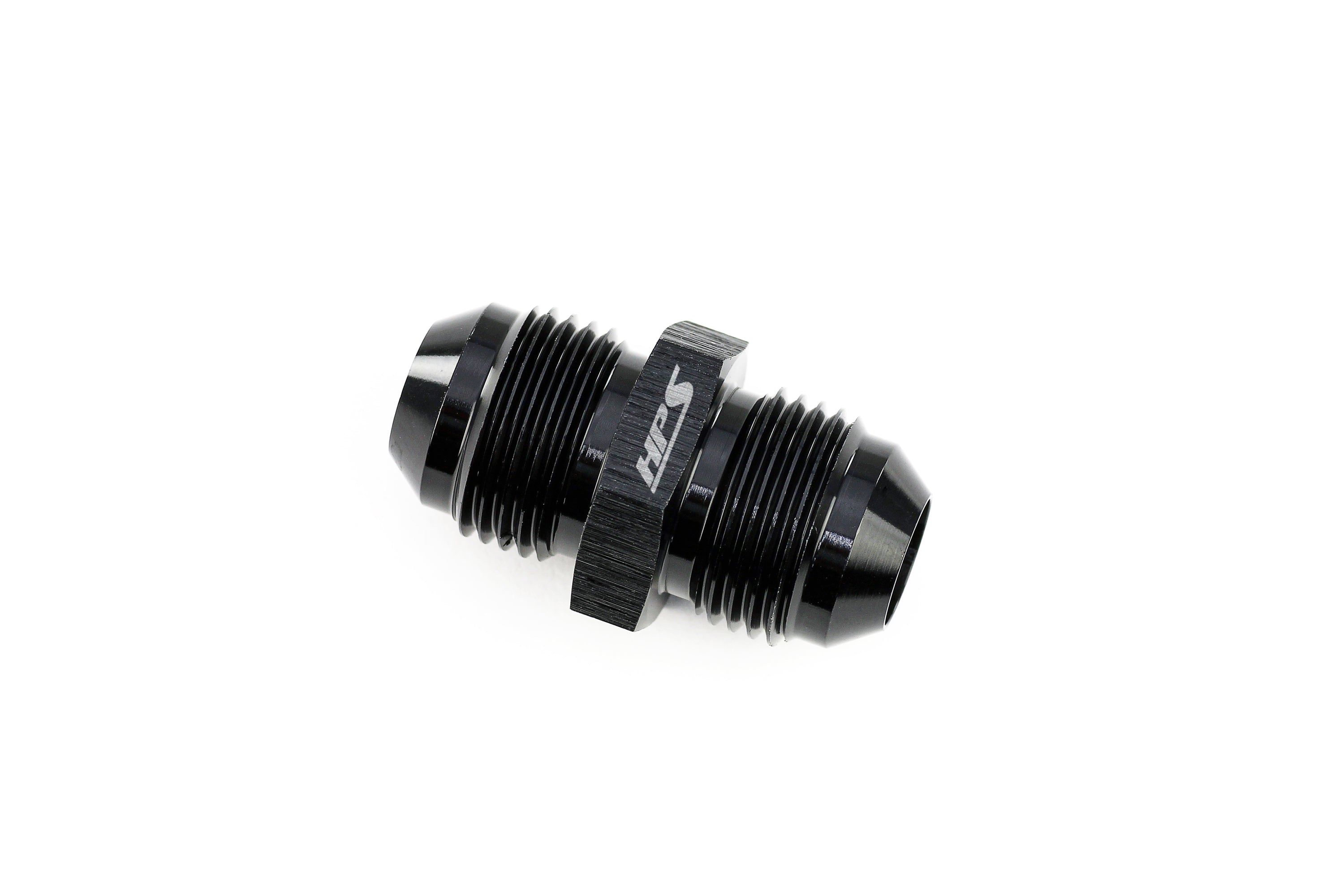 HPS Performance Straight/ 45-90 Degree 3-16 AN Male to Male Union Adapter, Aluminum, Black