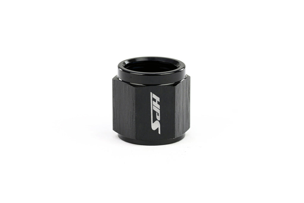 HPS Hard Line AN Tube Nut, Aluminum, Black