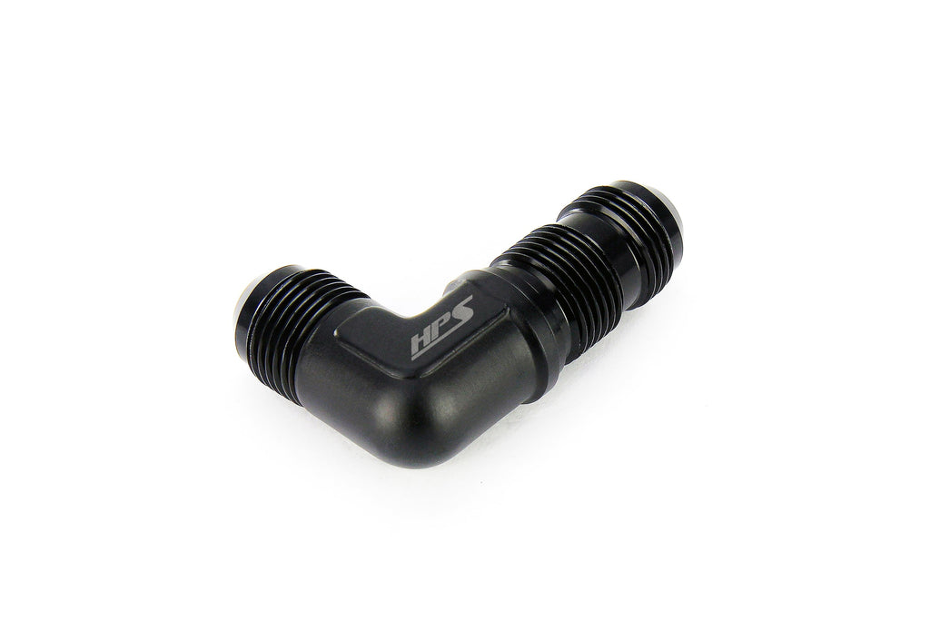 HPS Performance 3-12 AN Male to Male Bulkhead Adapter, Aluminum, Black