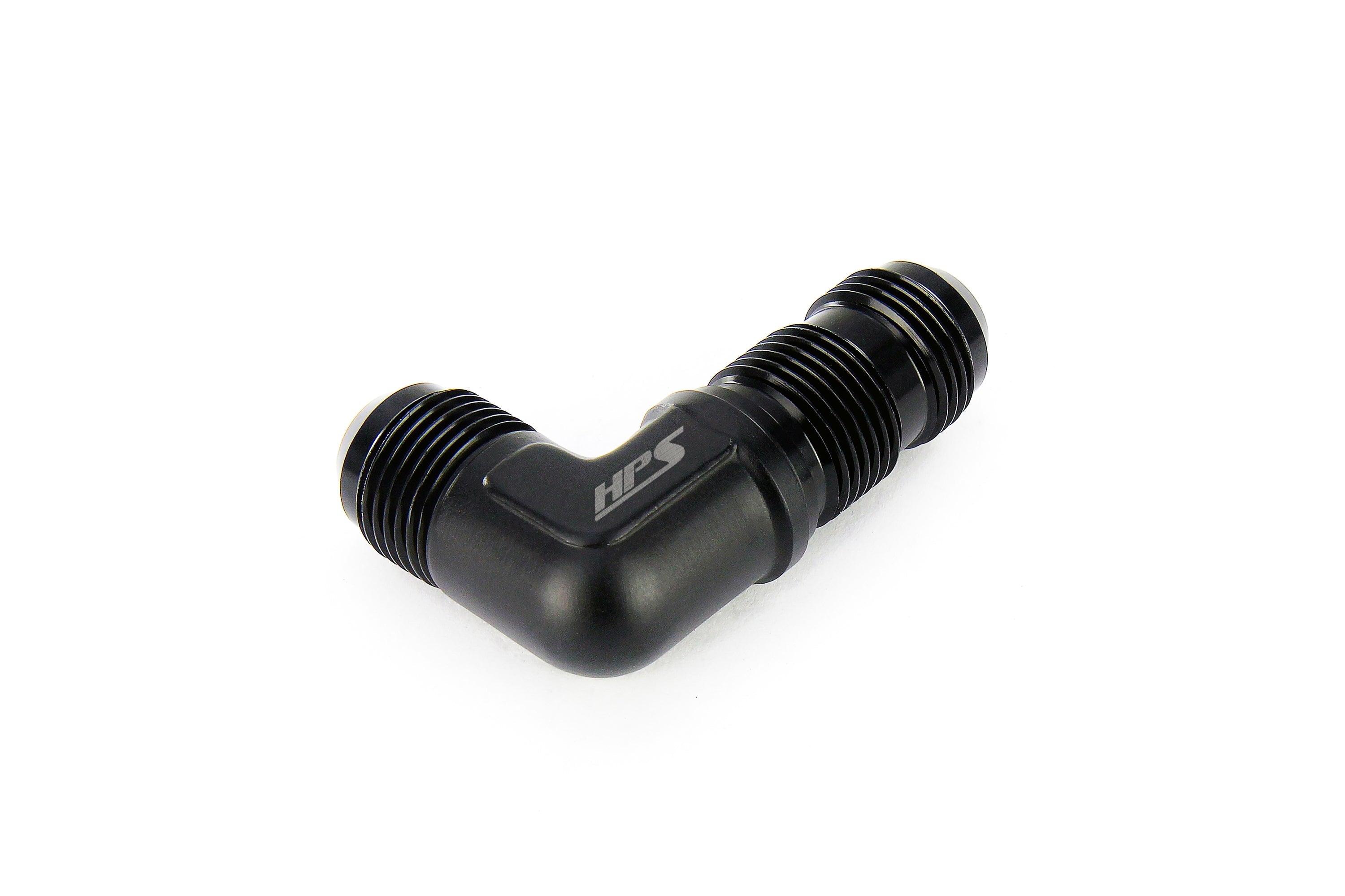 HPS Performance 3-12 AN Male to Male Bulkhead Adapter, Aluminum, Black