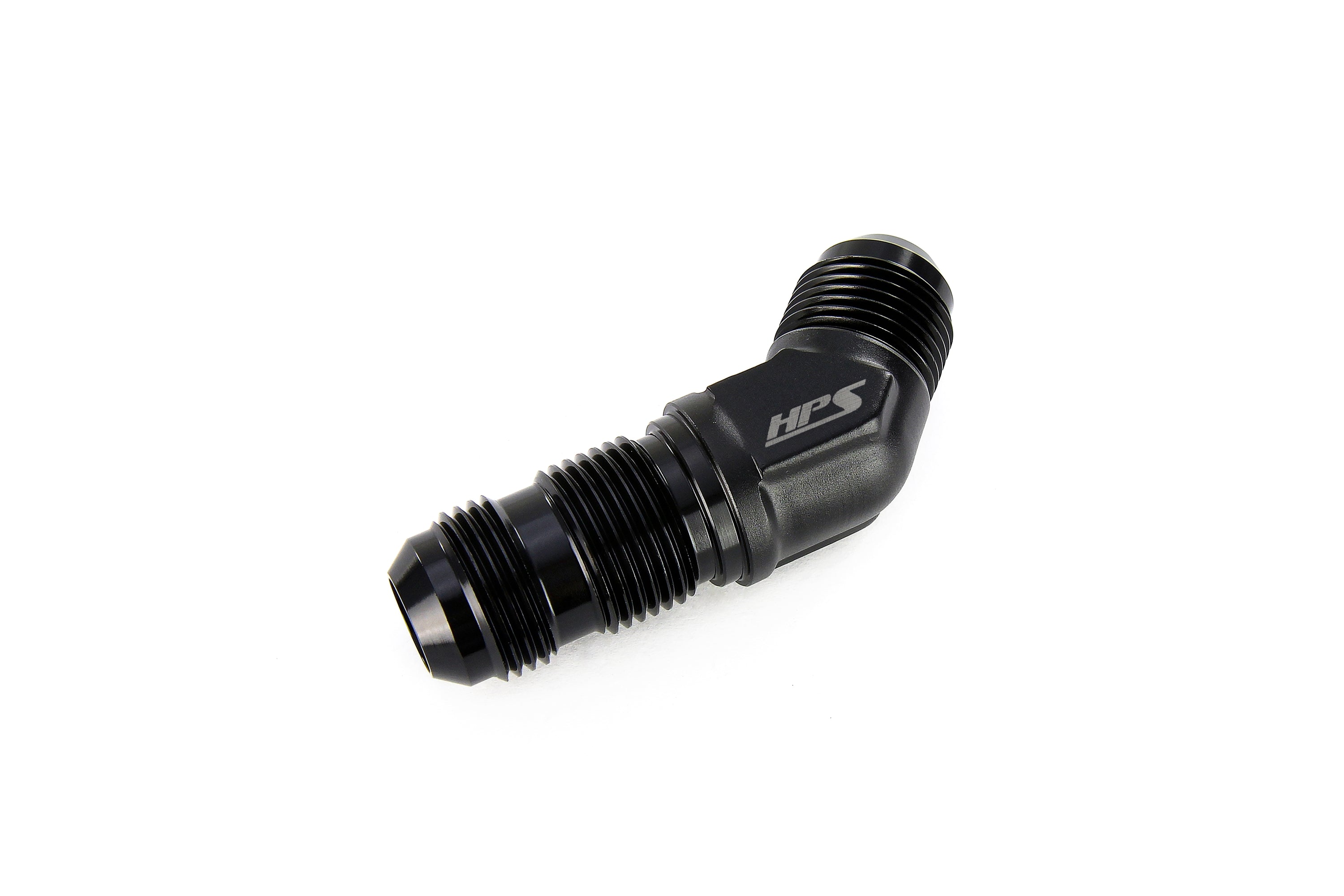 HPS Performance 3-12 AN Male to Male Bulkhead Adapter, Aluminum, Black