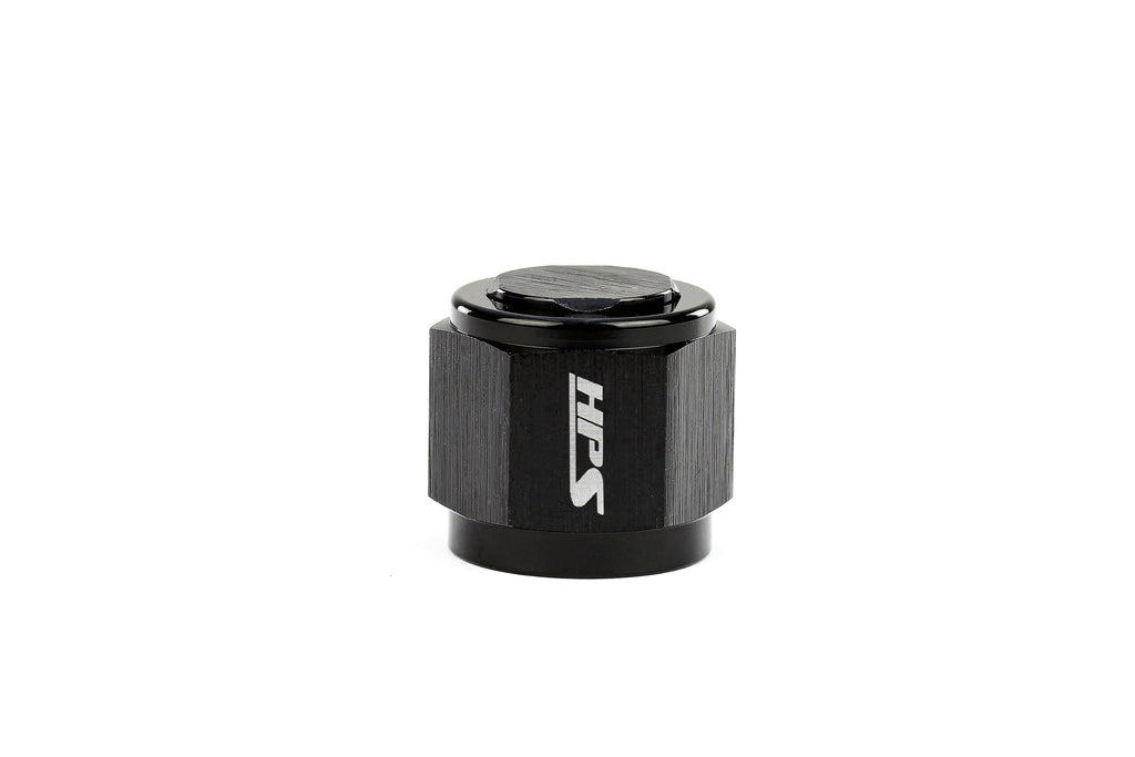 HPS AN Flare Female Cap, Aluminum, Black