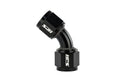 HPS Performance Straight/ 45-90 Degree 3-12 AN Female to Female Swivel Coupling Adapter, Aluminum, Black