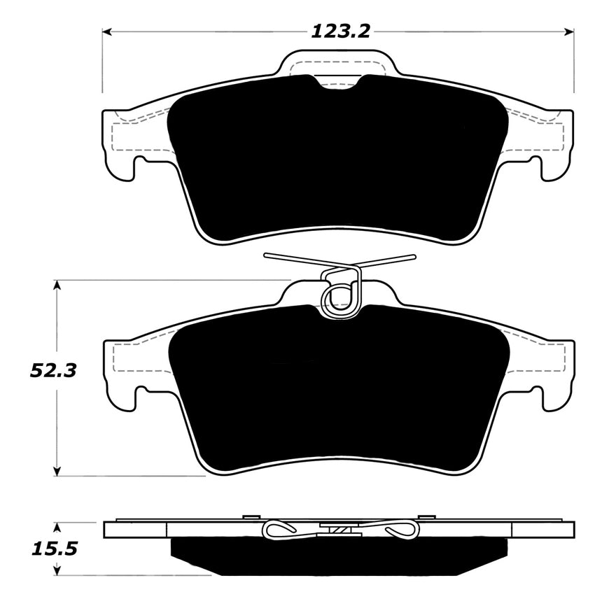 Porterfield Brake Pads for 2013 FORD ESCAPE 1.6L 4WD