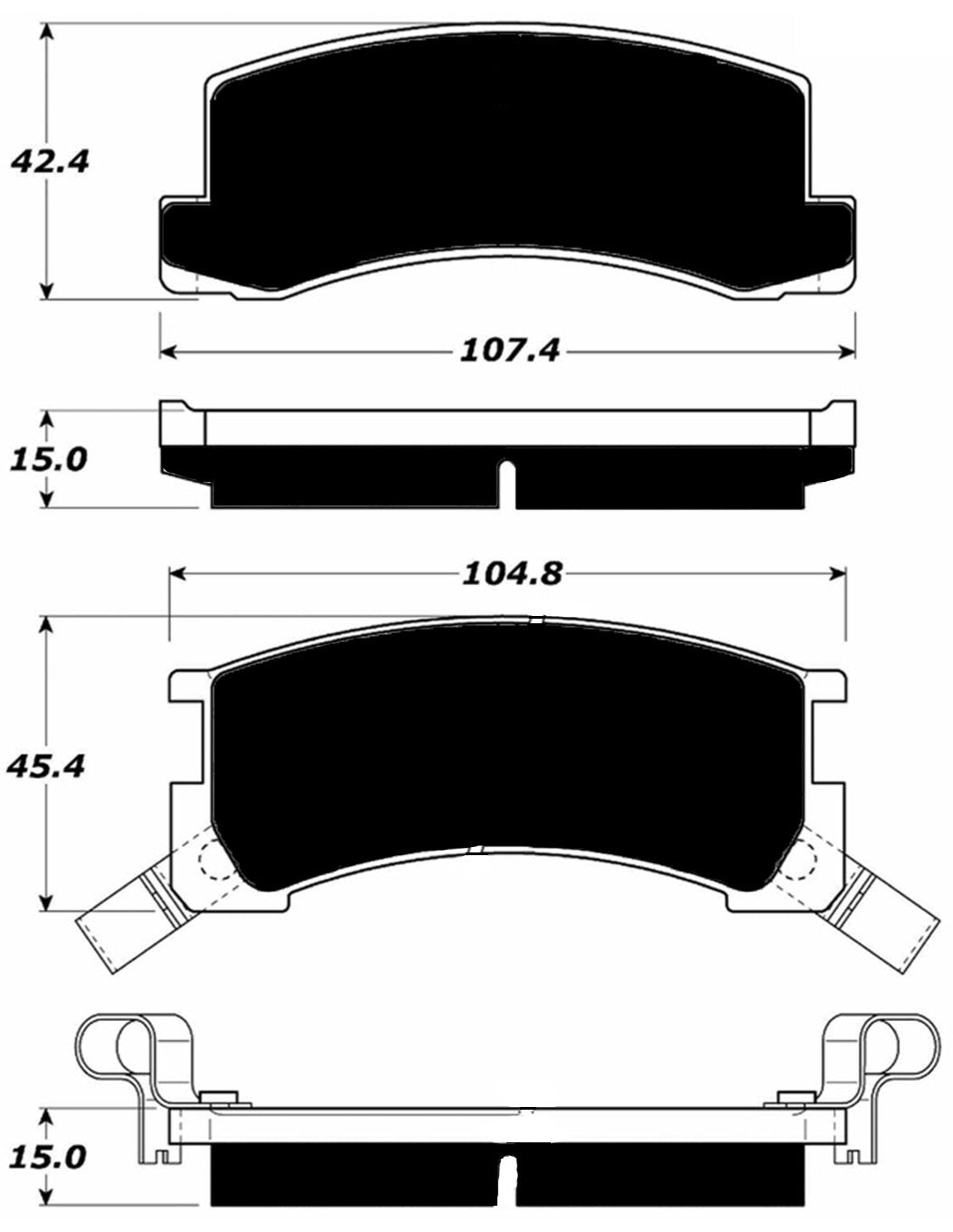 Porterfield Brake Pads for 1984 TOYOTA CELICA GT-S