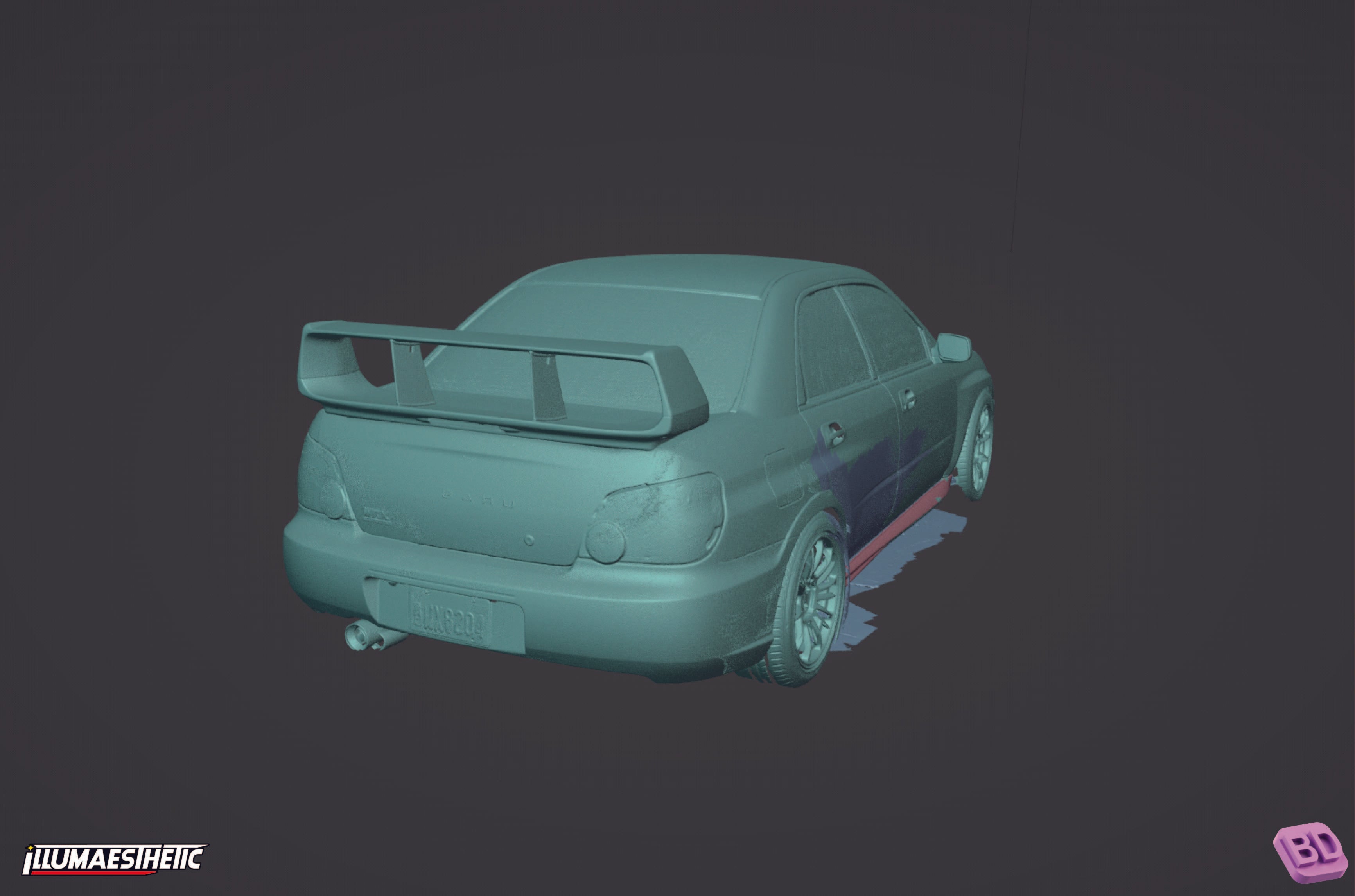 Subaru Impreza WRX STI Blobeye (GD) 3D Scan (2004-2005)