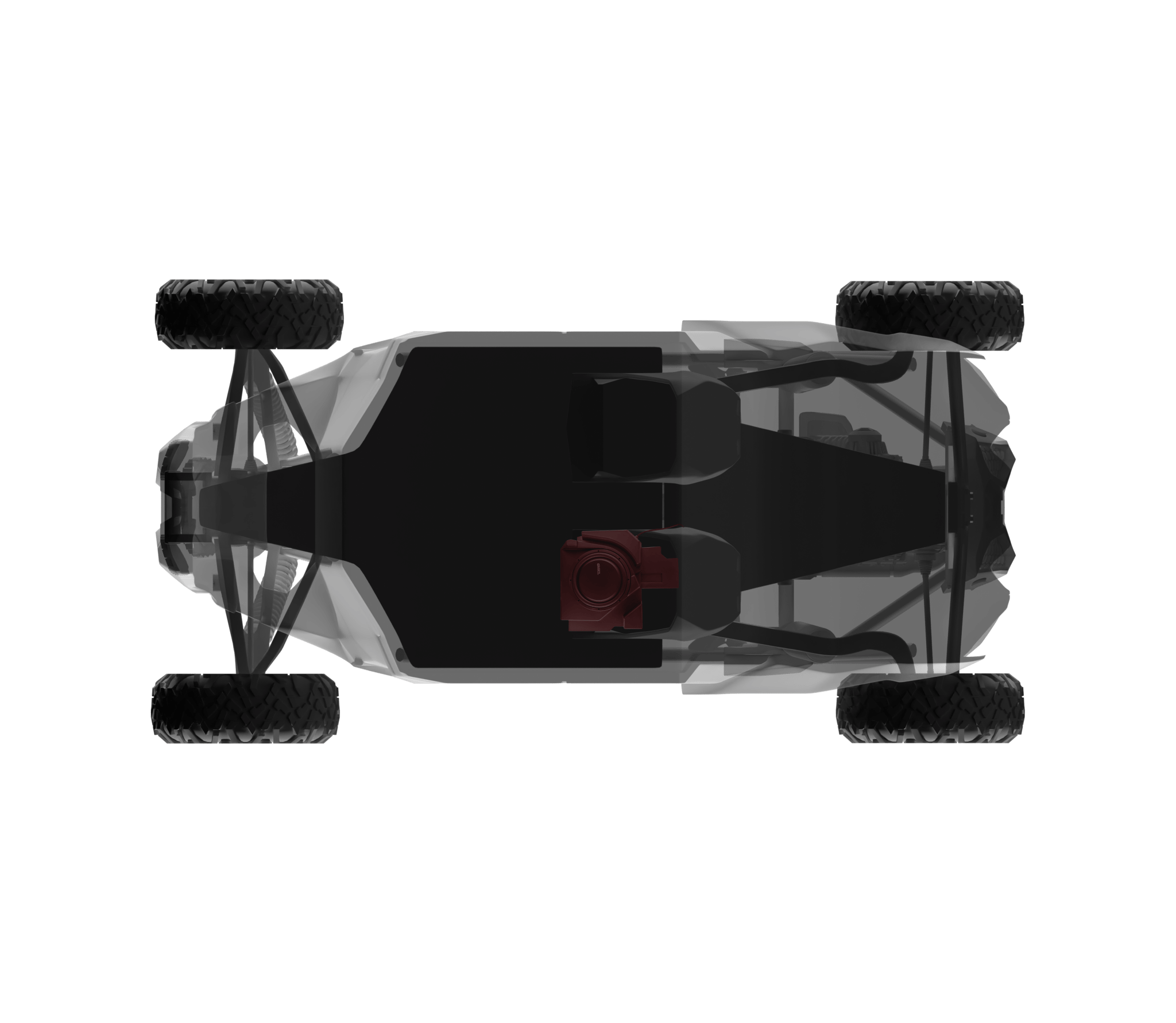 Can-Am Maverick X3 12" Under Seat Subwoofer Enclosure Driver Side - PSW12.4D Shallow Water Resistant Subwoofer Included