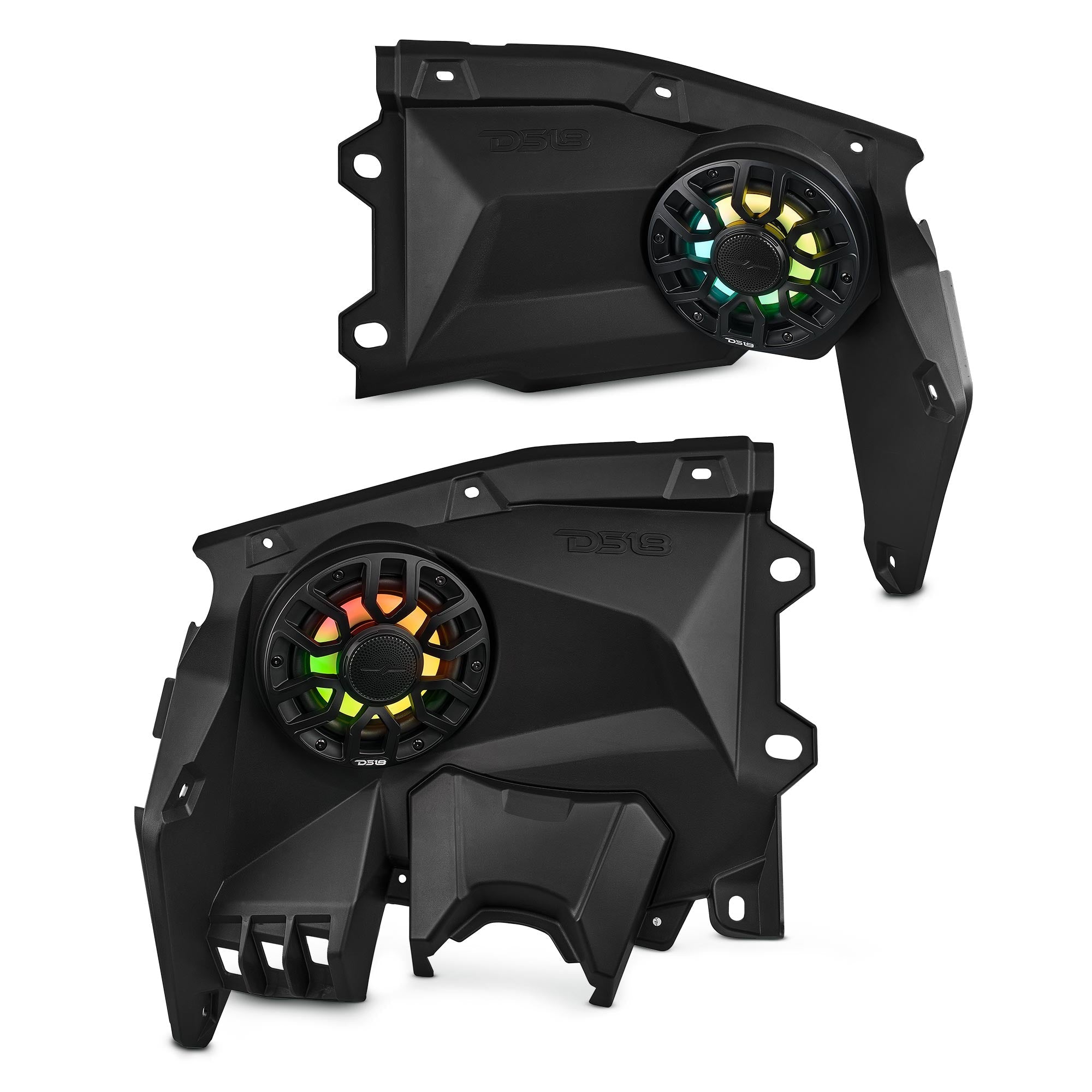Can-Am Maverick X3 Stage 3 Dash Panel Speaker Enclosures and Driver and Passenger Side Under Seat Subwoofer Enclosure - 3800W MAX