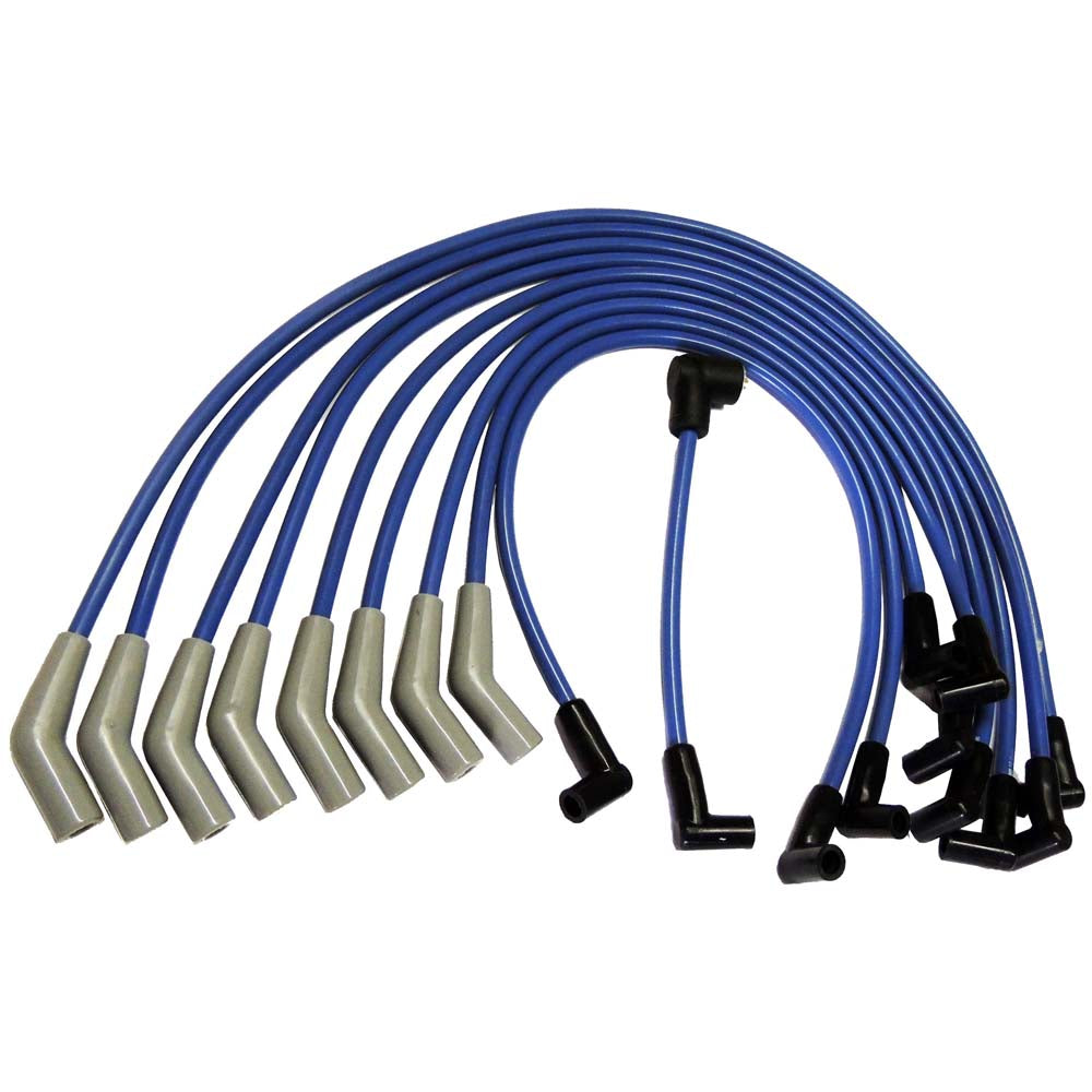 SBF 9.0mm HEI spark plug wire set + Titanium spark plug wire boots protector - 8 units set