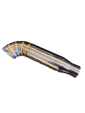 SPDZ1 Universal 3" to 4" VIP Exhaust Tips "Blast Pipes" Style - Single - Turn Down - Stainless Tip