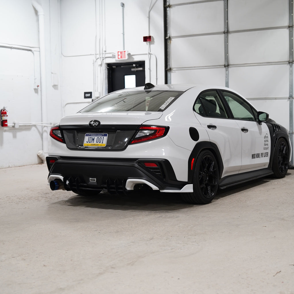 JDMuscle [22-25 WRX] V1 Rear Spats ABS / Paint Matched / Carbon Fiber