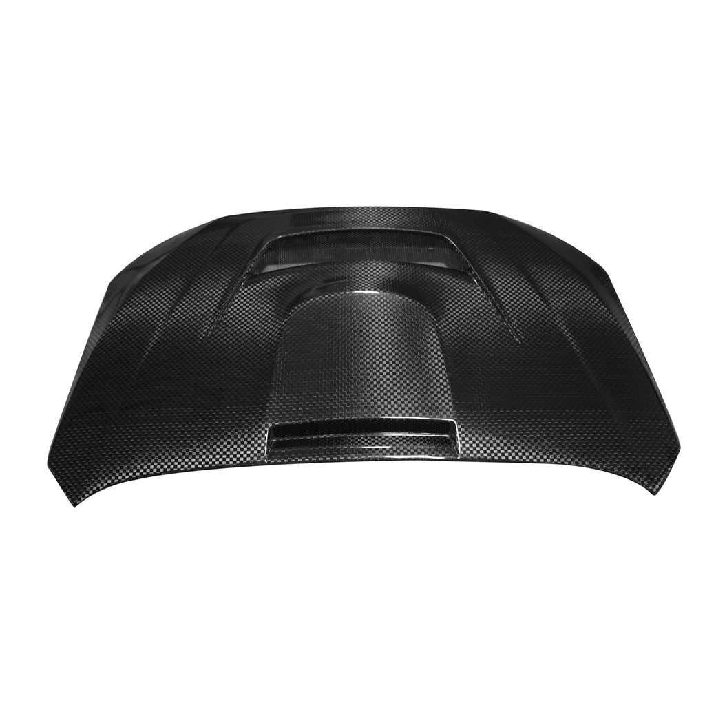 JDMuscle [15-21 WRX/STI w/ FMIC] Tanso Carbon Fiber Hood V3 Scoopless