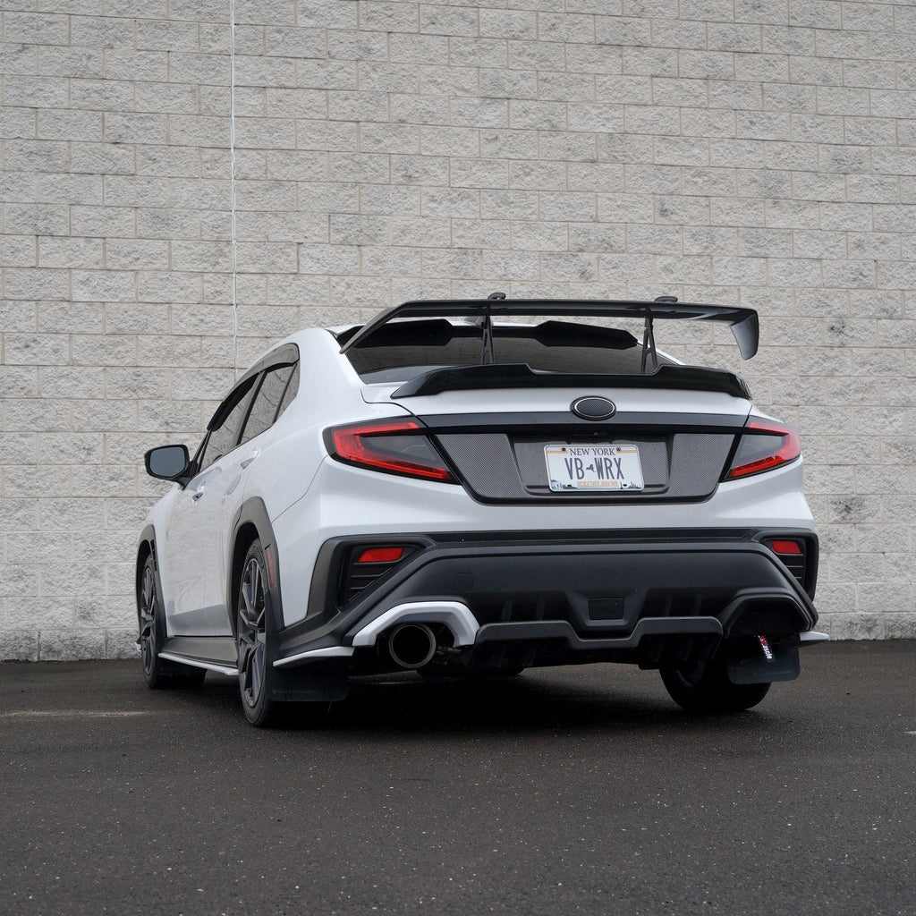 JDMuscle [22-25 WRX] STI Style Swan Neck Spoiler Paint Matched / Carbon Fiber