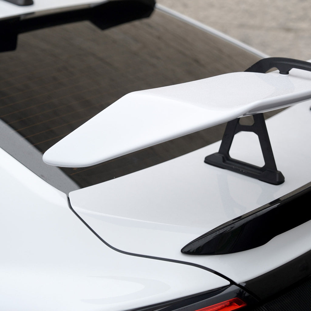 JDMuscle [22-25 WRX] STI Style Swan Neck Spoiler Paint Matched / Carbon Fiber